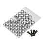 JenNiFer 75Pcs Kit Écrou De Couverture De Capuchons De Boulon De Recouvrement De Chrome pour Harley Davidson Flt-Flh