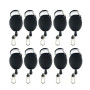 Amaoma 10 Pièces Porte Badge Enrouleur Portes-Clés Rétractable Badge Reel Clip Attache Ceinture Mousqueton Ressort Portes-clés D
