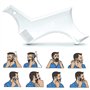 Outil de Mise en Forme de Modèle de Barbe,NewChiChi Pochoir de Peigne de Style pour Moustache Favoris Coupe des Poils du Visage 