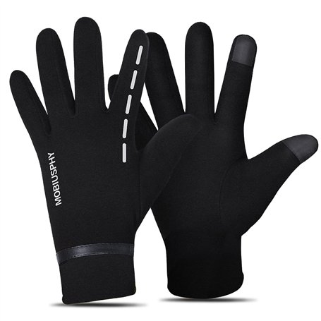 MOBIUSPHY Gants Hiver Homme et Femme Chaud Super Doux Gants écran Tactile Sport pour la Course à Pied