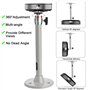 JUNMEIDO Support Plafond Videoprojecteur en Alliage d'Aluminium 21.5cm Support Retroprojecteur Rotation à 360°Anti-tremblement S