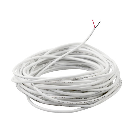 10 Mètre Fil Électrique Blanc 2 Noyau Fil Électrique Câble 24 AWG Rond Flexible PVC Cuivre de Câble