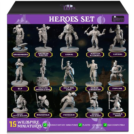 15 Figurines héros et PNJ pour Figurines DND D&D Miniatures et Donjon et Dragons Minis DND pour Jeu de rôle de Table de Jeu de r