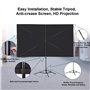 Écran de projection portable 100" 16:9 4K HD avec support pour intérieur ou extérieur