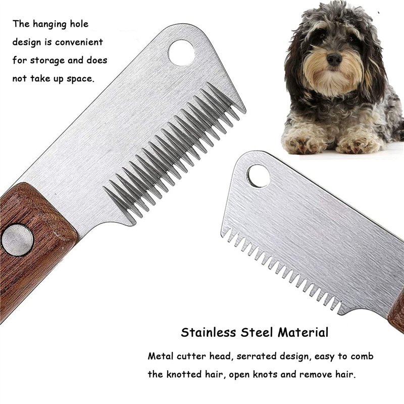 Image secondaire de Lushly Couteau à Trimmer Chien, Peigne de Rasage pour Animaux de Compagnie, Outils de Toilettage Fournitures pour Animaux Peigne