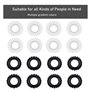16 PCS Elastique à cheveux Elastique cheveux spirale Bandeaux de queue de cheval Accessoire de Coiffeur, Noir 8 pièces/Transpare