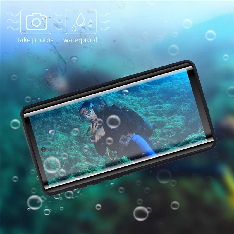 Image secondaire de AICase Coque Étanche pour Samsung Galaxy Note 10 Plus, [Certifiée IP68] 360°Protection Waterproof Housse [Antichoc] Antipoussièr