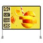 Écran de Projection avec Support 120 Pouces 16:9 HD 4K Écran de Projection intérieur extérieur pour cinéma Maison Écran de Proje
