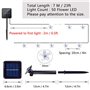 DIWUJI Guirlande Lumineuse Solaire Jardin Exterieur, 7 M 50 LED Imperméable Lumières féériques Fleur Décor Festival Coloré Lumiè
