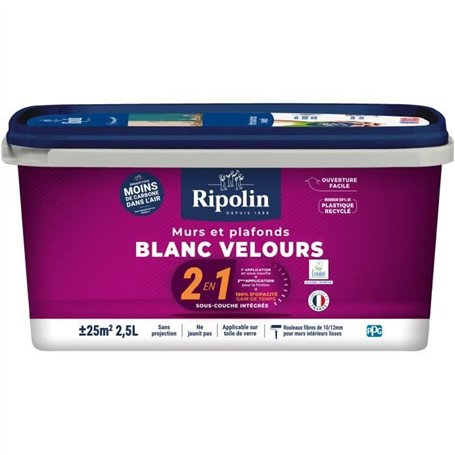 Mur & plafond 2 en 1 blanc velours - RIPOLIN - 2