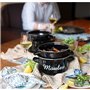Marmite a moule - MENASTYL - 3645564 - En acier émaillé - Noir - 24 cm - Avec écritures - Tous feux dont induction