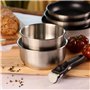 Batterie de cuisine - Induction - MENASTYL - 7930018 - Inox - 6 pieces - Poignée amovible - Gris