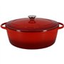 Cocotte - MENASTYL - 6020103 - Ovale - En fonte acier émaillé - Rouge - 9 litres