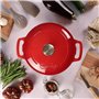 Cocotte - MENASTYL - 6020105 - Ronde - En fonte acier émaillé - Rouge - 7 litres