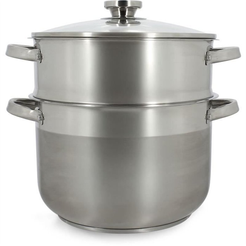 Couscoussier - MENASTYL - 4615450 - En acier inoxydable - 10 litres - Tous feux dont induction