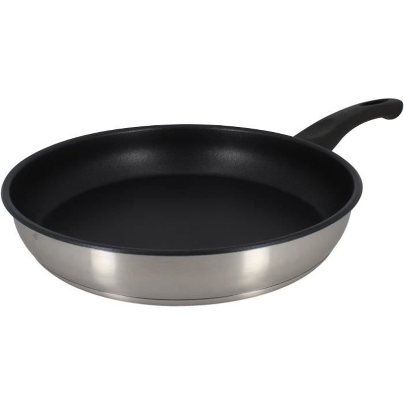 Poele - MENASTYL - 6020246 - En acier inoxydable - 24 cm - Tous feux dont induction