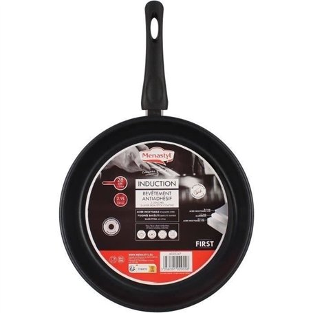 Poele - MENASTYL - 6020247 - En acier inoxydable - 28 cm - Tous feux dont induction