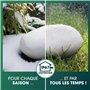 EASYmaxx Pierre décorative solaire | Lampe de jardin moderne avec éclairage DEL et changement de couleur | Résistante aux intemp
