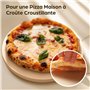 Praknu Pierre a Pizza pour Four - Rond 30cm - Pierre Pizza en Cordiérite à Four et Barbecue - Pour Pizzas Croustillantes