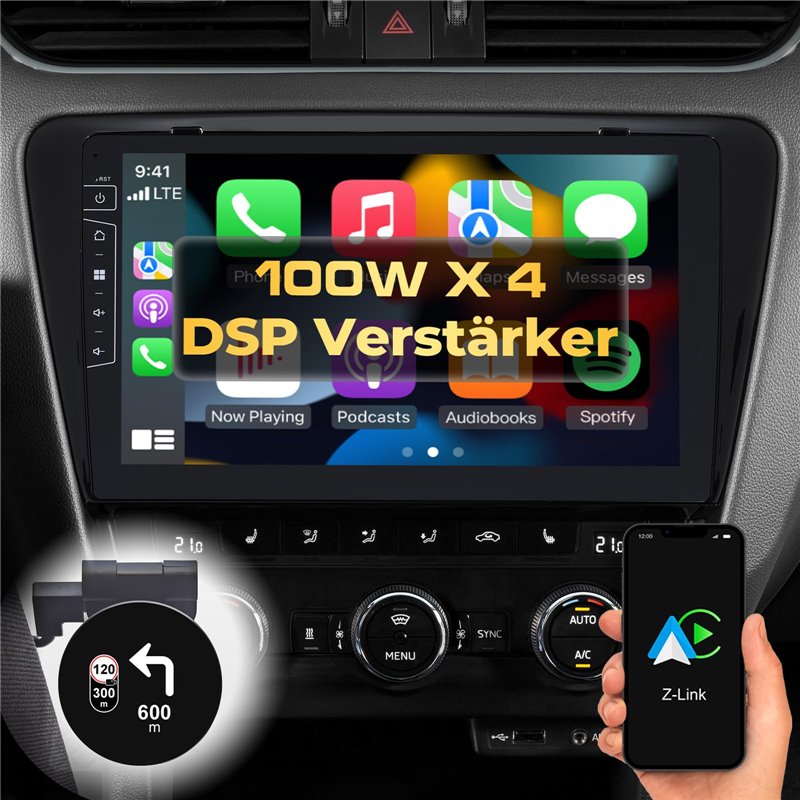 DYNAVIN Android Autoradio GPS pour Skoda Octavia III Mk3: 10,1 Pouces OEM Radio avec Wireless CarPlay et Android Auto | Head-up 
