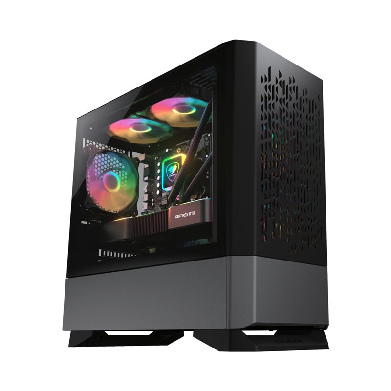 Image secondaire de COUGAR GAMING | BOITIER PC GAMING | MG 140 AIR RGB NOIR MINI TOUR - Inclus 3 ventilateurs ARGB - Éclairage RVB - Contrôleur LED