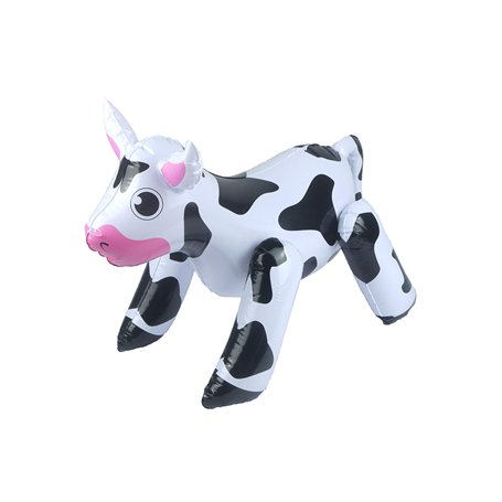 Henbrandt Vache gonflable en forme de vache - Jouet gonflable - Décoration de fête - Accessoire de déguisement - Accessoire de f
