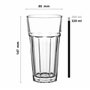 Glasmark KROSNO 1992 Lot De 6 Verres À Cocktail Café Jus Eau En Verre Transparent Verres Hauts 320 ml Lavable Au Lave-Vaisselle