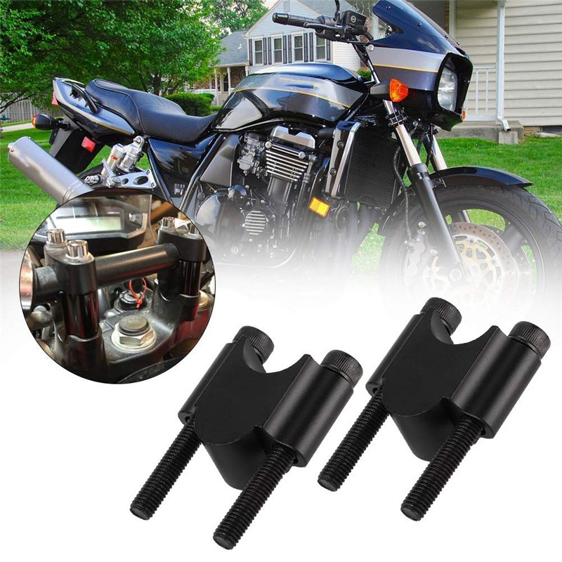 Image secondaire de Universal Aluminum Alloy Handbar Riser，Paire de montants de guidon de moto Motorcycle Handbar Riser 7/8'' 22mm Motorcycle Handba