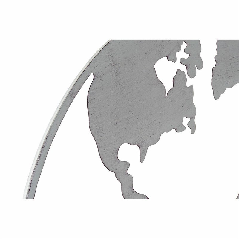 Image secondaire de Décoration murale DKD Home Decor Métal Mappemonde (100 x 1 x 100 cm) (3 pcs)