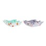 Panier DKD Home Decor Summer Bleu Vert Coton (2 pcs)