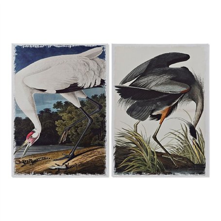 Cadre DKD Home Decor Heron Oiseau Oriental (50 x 1