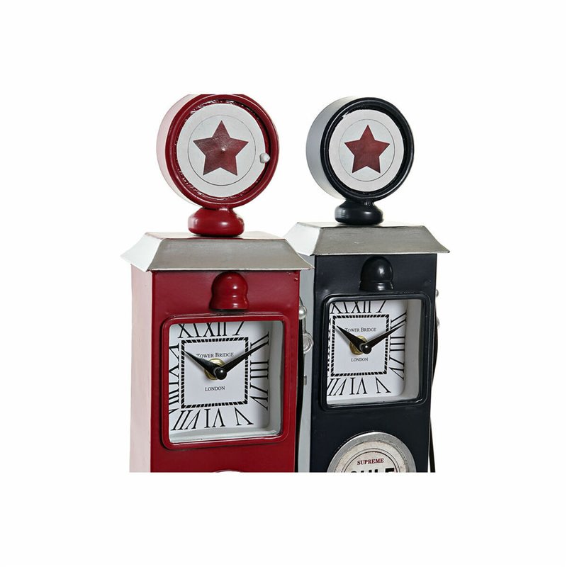 Image secondaire de Horloge de table DKD Home Decor Verre Fer Essence (2 pcs) (12 x 8 x 35 cm)
