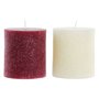 Bougie DKD Home Decor Noël (9 x 9 x 10 cm) (2 Unités)