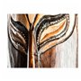 Décoration murale DKD Home Decor Beige Bois Brun foncé Masque Tribal (15 x 6 x 100 cm) (4 Unités)