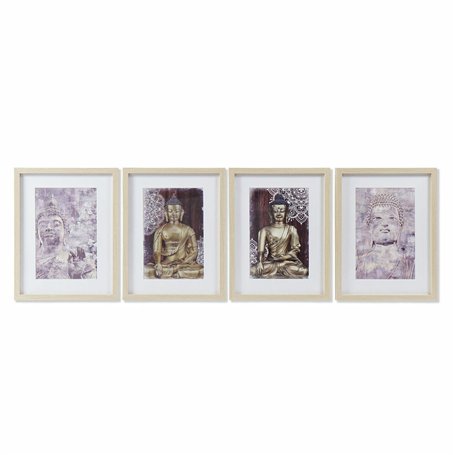 Cadre DKD Home Decor Buda Oriental (35 x 2 x 45 cm) (4 Unités)