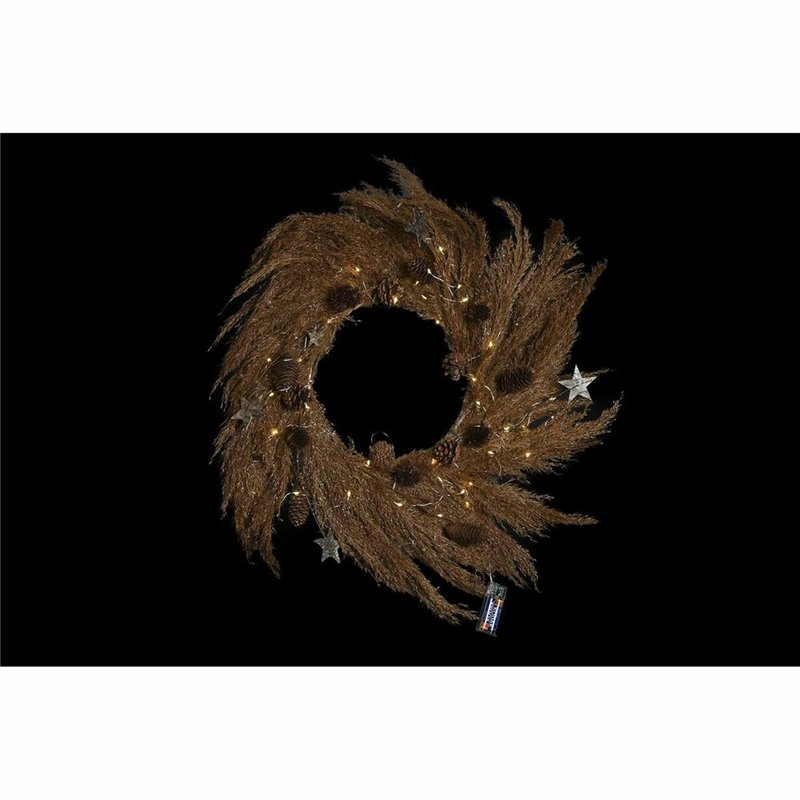 Image secondaire de Couronne de Noël DKD Home Decor Fleur (2 Unités) (60 x 5 x 60 cm)