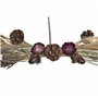 Décorations de Noël DKD Home Decor Fleur (60 x 15 x 8 cm) (2 Unités)