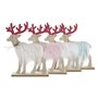Décorations de Noël DKD Home Decor Polyester MDF Renne (23 x 5 x 16 cm) (4 Unités)