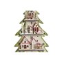 Sapin de Noël DKD Home Decor Rouge Arbre Bleu Rose Bois Vert (23 x 9 x 47 cm) (2 Unités)