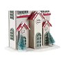 Décorations de Noël DKD Home Decor Maison MDF (13 x 8 x 28 cm) (2 Unités)