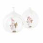 Décorations de Noël DKD Home Decor Verre Résine (7 x 6 x 8 cm) (4 Unités)