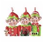 Décorations de Noël DKD Home Decor Résine Elfe (5 x 4 x 14 cm) (3 Unités)