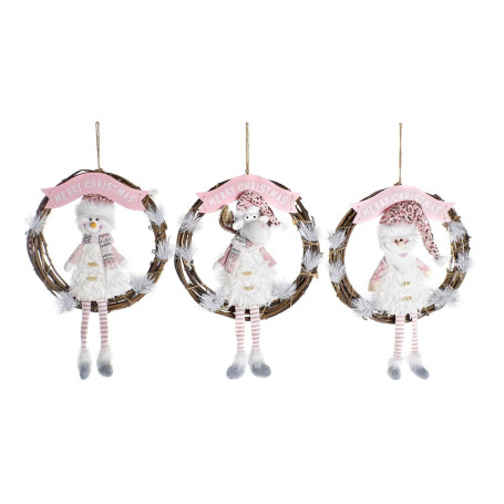 Décorations de Noël DKD Home Decor Rotin (37 x 10 x 38 cm) (3 Unités)