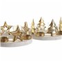 Bougeoirs de Noël DKD Home Decor Naturel Doré (2 Unités) (21 x 11,5 x 21 cm)