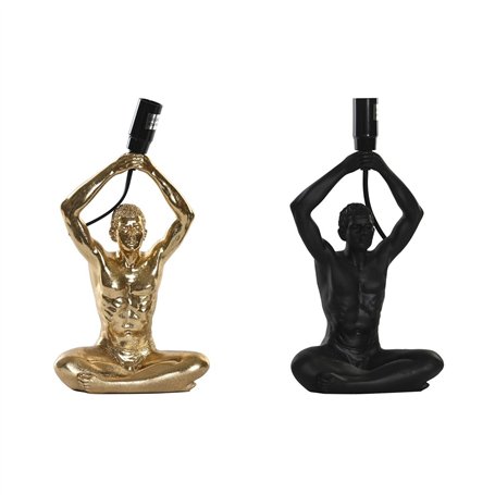 Lampe de bureau DKD Home Decor 25W Noir Doré Homme 220 V Moderne (16 x 10