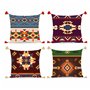 Coussin DKD Home Decor Polyester Multicouleur Ikat (45 x 10 x 45 cm) (4 Unités)