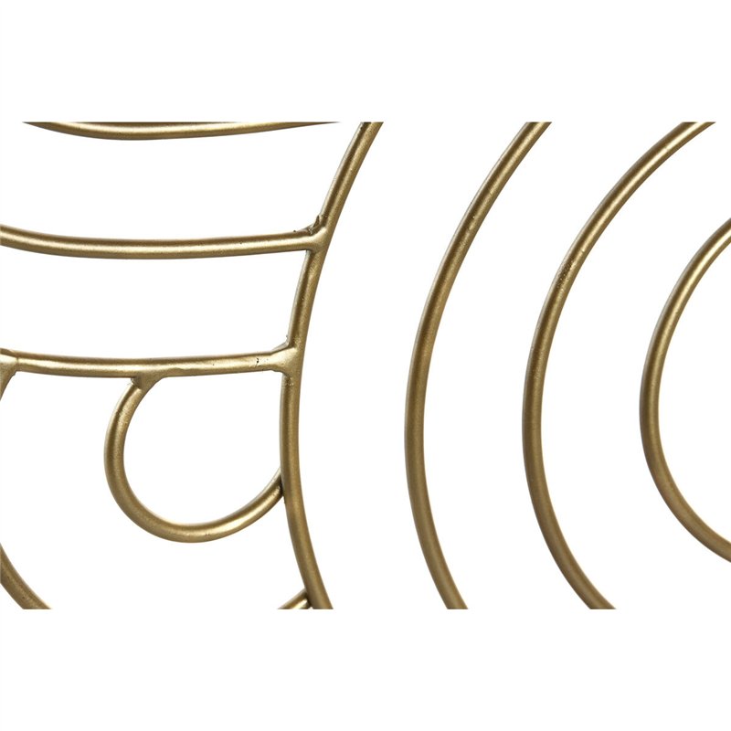 Image secondaire de Décoration murale DKD Home Decor Doré Argenté Abstrait Oriental 61 x 1 x 61 cm (2 Unités)