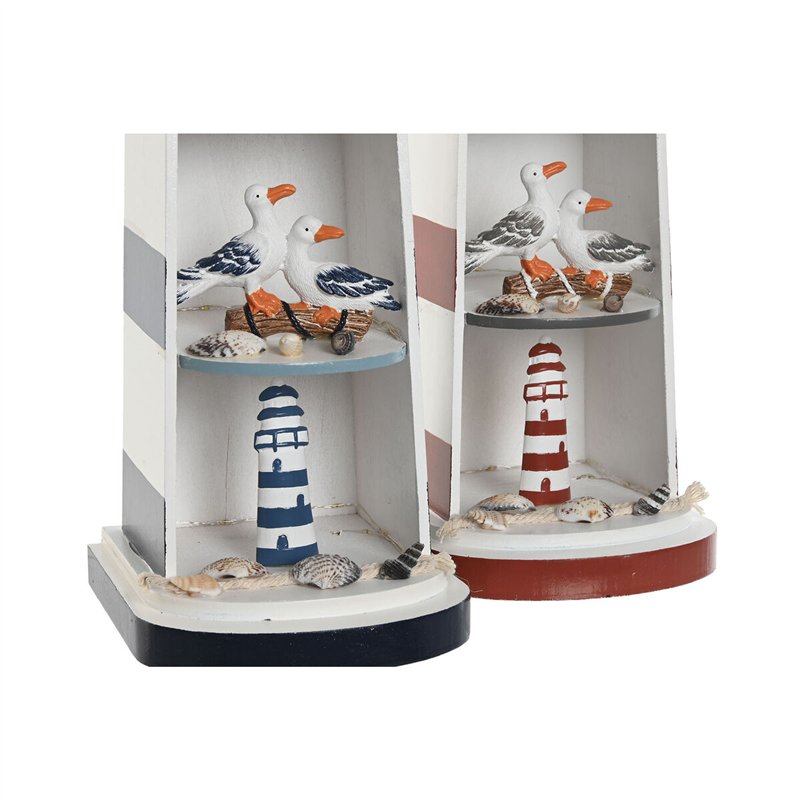 Image secondaire de Figurine Décorative Home ESPRIT Bleu Rouge Phare 14 x 16 x 52 cm (2 Unités)