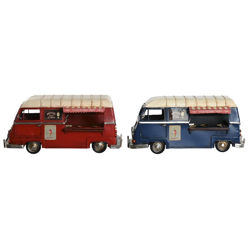 Figurine Décorative Home ESPRIT Bleu Rouge Beige Vintage 33 x 17 x 16 cm (2 Unités)