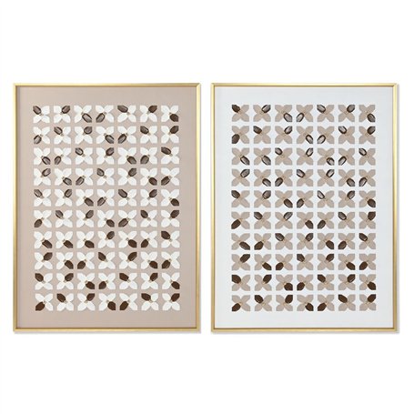 Cadre Home ESPRIT Blanc Beige Doré Moderne Urbaine 90 x 3